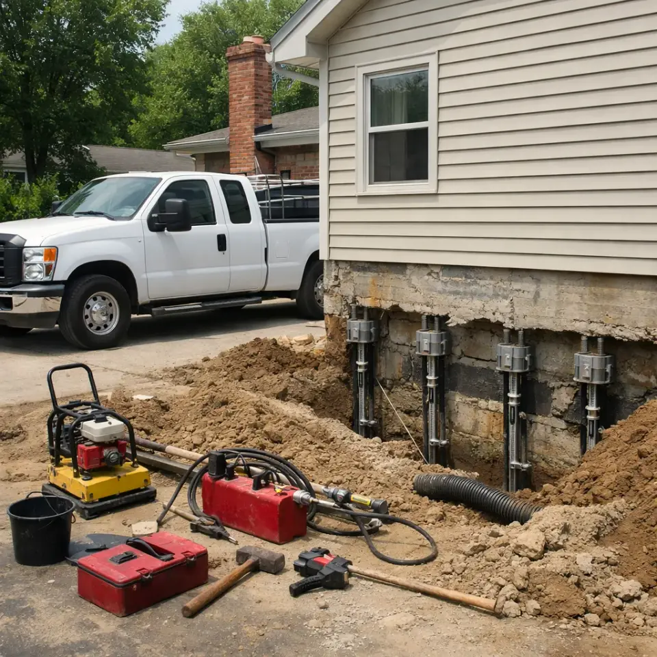 Under-Slab Void Filling & Deep Polyurethane Foam Injection — Sugar Land