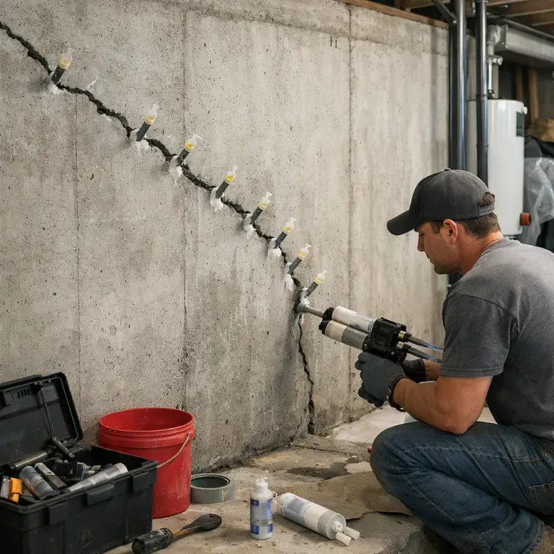 Basement Wall Crack Repair Sugar Land